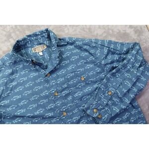 Duluth Trout Fishing Button‎ Front Shirt Men's Size L Fly Fishing Camping Hiking